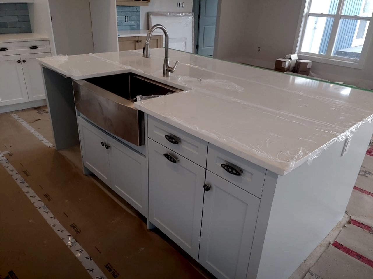 Quartz kitchen countertop installation — New Brunswick